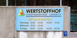 Recyclinghof Gemeinde Landeck